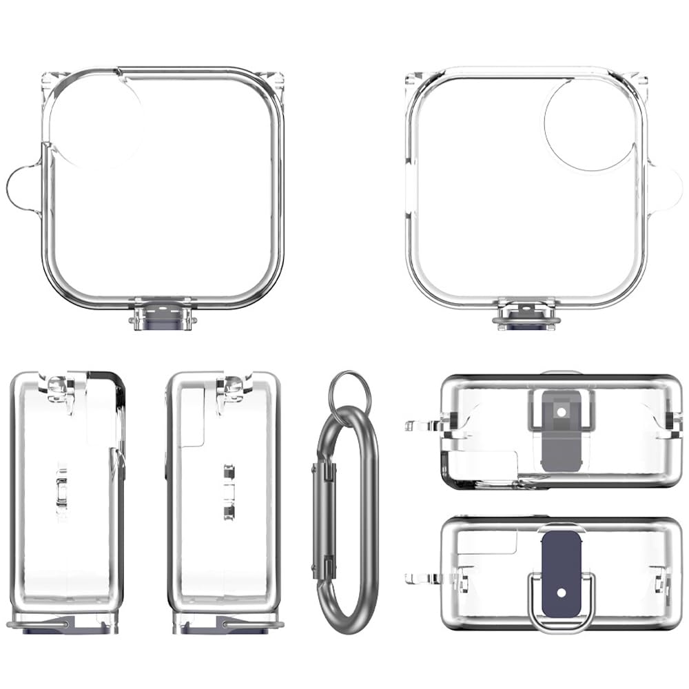 FINON for CMF by Nothing Buds Pro 2 Case, Earphone Case with Strap, Stylish and Simple Clear Case (Clear)