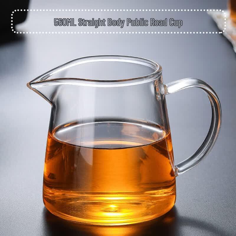 ZISIZ Heat-Resistant Glass Fair Cup & Tea Filter Set