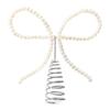 Pearl Bead Tree Topper Decor Spiral-style Xmas Ornament Funny Christmas Tree Charm  Holiday