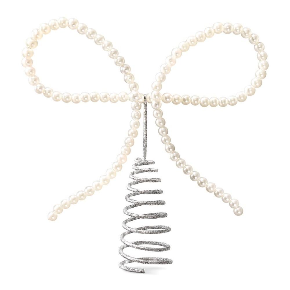 Pearl Bead Tree Topper Decor Spiral-style Xmas Ornament Funny Christmas Tree Charm  Holiday