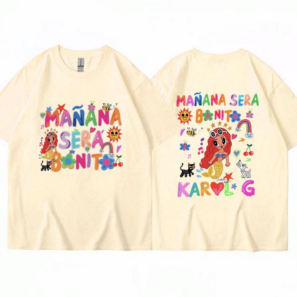 Limted Karol G Manana Sera Bonito T Shirts Fashion Harajuku Hip Hop T-Shirt Unisex Cotton Oversized Tee Shirt