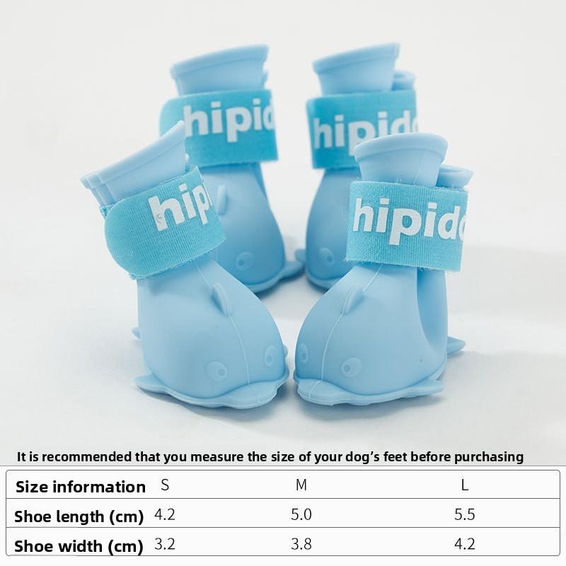 Dog Outdoor Waterproof Rain Shoe Covers Cartoon Egg-shaped Anti-dirty Durable Non-slip Cat Pet All Seasons