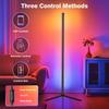 RIYO LED Corner Lamp, RGB Corner Floor Lamp with APP and Remote Control, 16 Million Colors & 68+ Scene Color Changing Ambience Light with Music Sync
