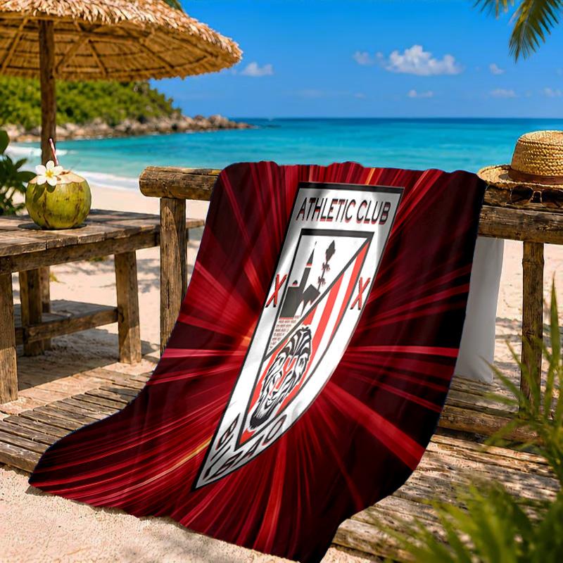 Athletic Club Bilbao Wappen Strandtuch Mikrofaser Strandtuch, Leicht und Schnelltrocknend, für Sommerreisen, Schwimmbad Fan Geburtstagsgeschenk