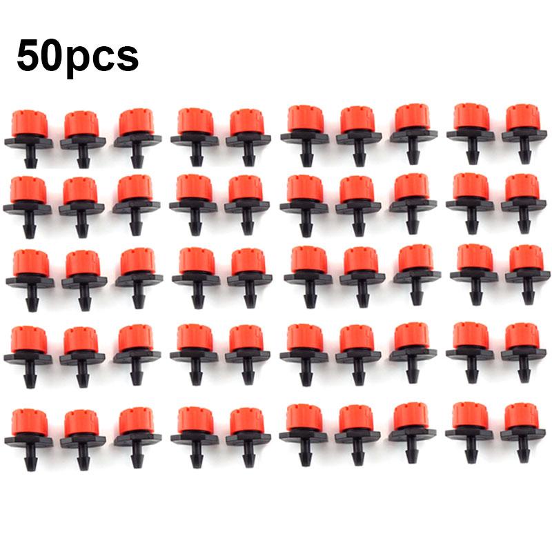 

50шт 4/7 PE шланг вода спринклер Микро поток Капельница 8 отверстий Капельная головка Рассеяние Распыление Орошение Комплект для самостоятельного полива