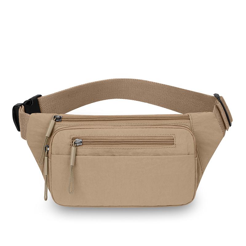 Multifunctional Mobile Phone Waist Bag Lightweight Chest Bag Solid Color Outdoor Commuter Crossbody Shoulder Bag