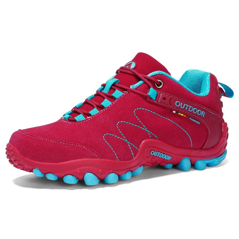 HIKEUP Men Casual Shoes Outdoor Hiking Sneaker Women Sport Winter Shoes Waterproof And Warm Suede Trekking Shoes