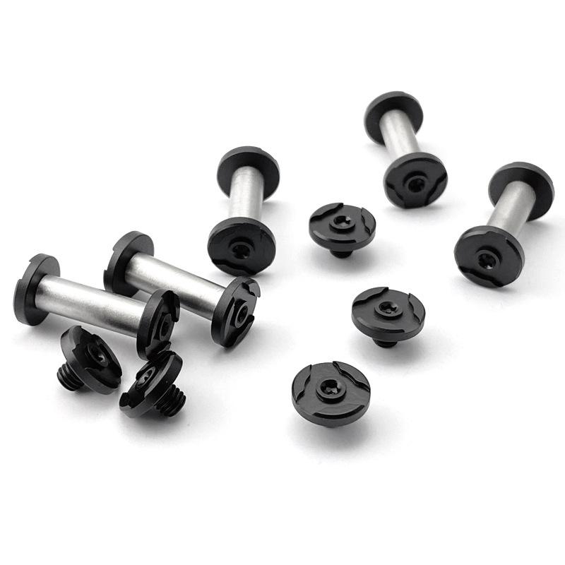 2 Sets 10 Sizes Stainless Steel Knife Handle M4 Thread Lock Screws Nails Spindle Rivets T8 Torx Head DIY Making Part Tool