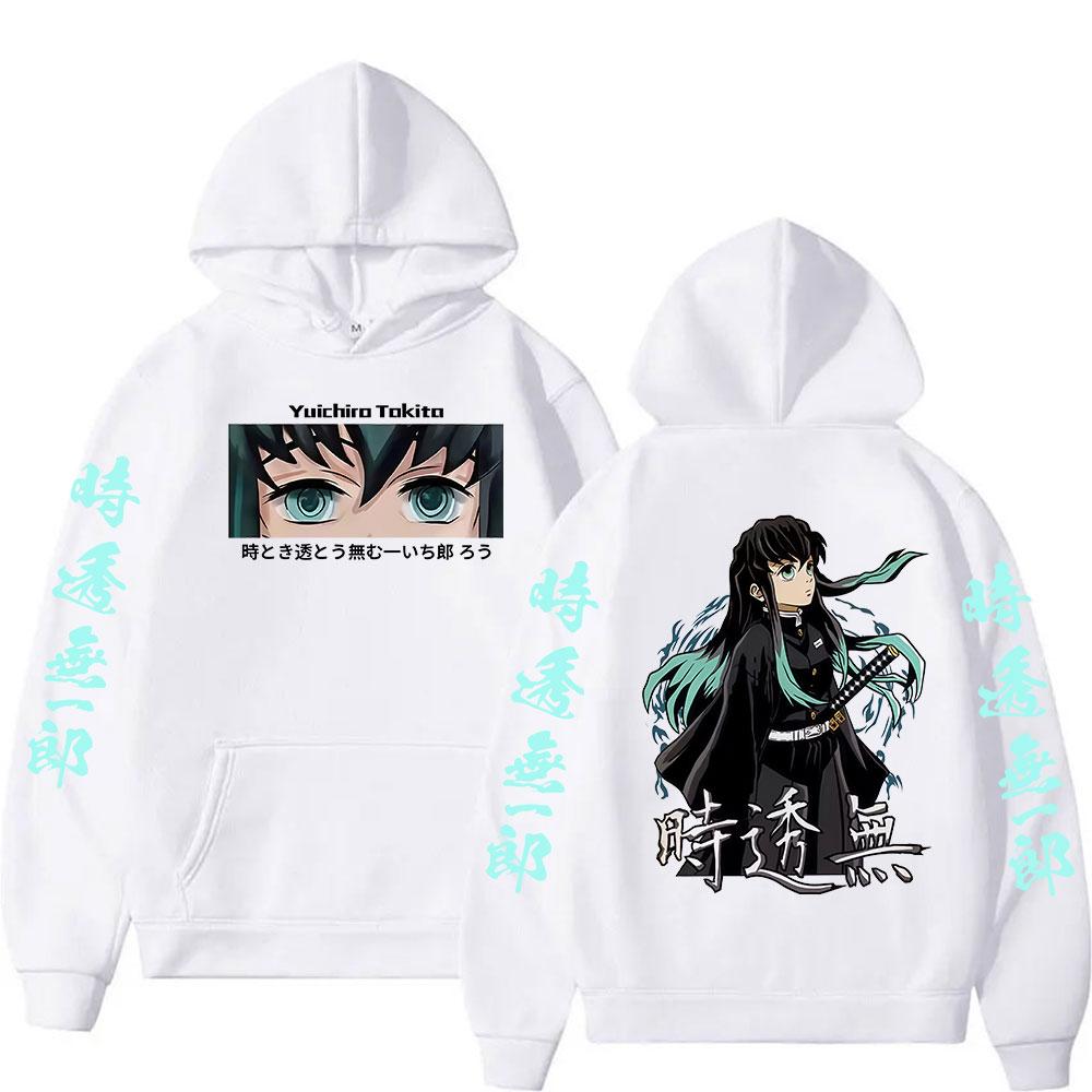 Anime Demon Slayer Hoody Muichiro Tokito Fashion Pullover Sweatshirt Men Women Casual Autumn Winter Fleece Hoodie Streetwear