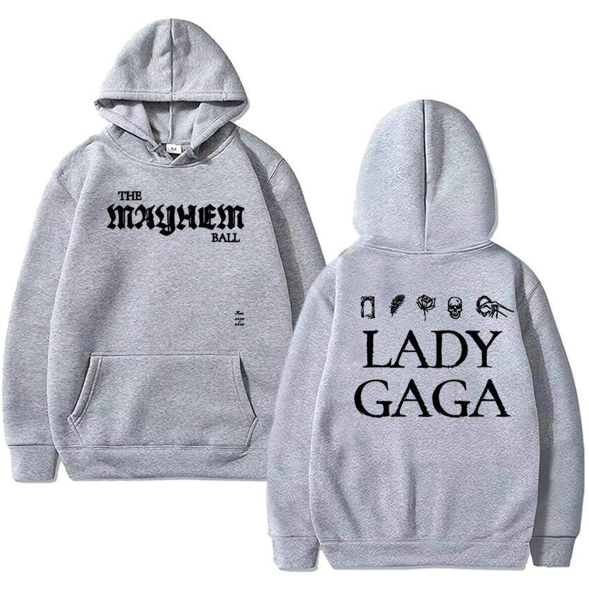 2025 New in Lady Gaga The MAYHEM Album Graphics printed Sweatshirt Autumn Winter Unisex vintage Hoodie Men women Fleece pullover