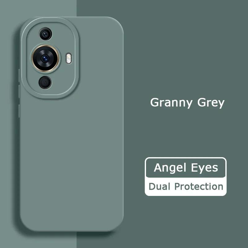 Angel Eyes Square Liquid Silicone Phone Case for Huawei Nova 11 Pro Ultra SE 360 Soft Shockproof Back Cover Nova11 11Pro 11Ultra