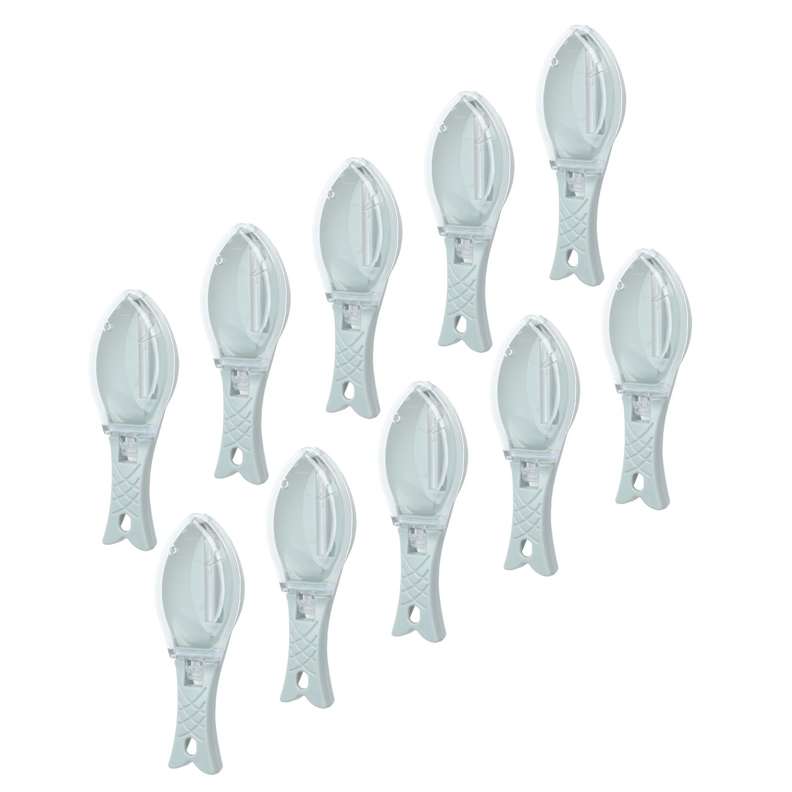 10Pcs Fish Scale Remover Portable Hand Held Hangable Compact Efficient Fish Scaler Brush for Kitchen Restaurant