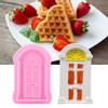 2pcs DIY Door Window Silicone Mold Cake Fondant Cookie Mould Decorating Baking ToolPink