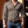 Spring and Autumn Color 3D Digital Printing Men's Long Sleeve Shirts Hot Selling