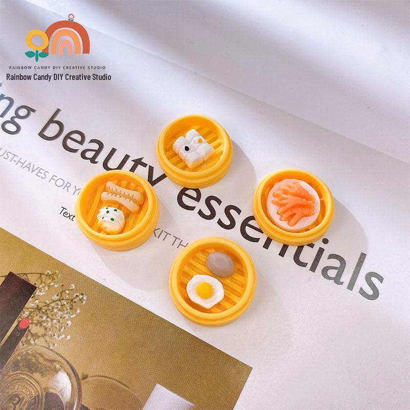 Miniature Food Playhouse DIY Steamer & Resin Jewelry Accessories