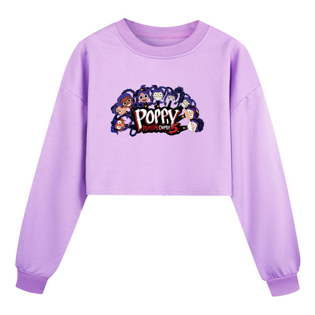 5633 Kids Girls Lily Lovebraids Printed Outerwear Cartoon Long Sleeves Sweatshirt Top 110cm фиолетовый