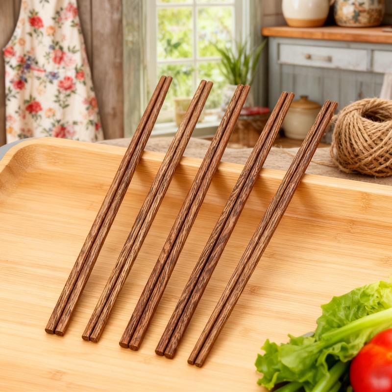 24CM Natural Wooden Chopstick Set 10 Pairs Chopsticks Tableware Healthy Chinese Wooden Chop Sticks Food Stick Kitchen Tableware