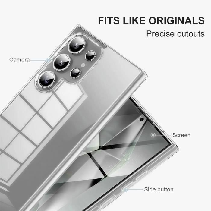 Hülle für Samsung Galaxy S25 Ultra - 360° Rundumschutz Transparent Stoßfest Silikon+PC