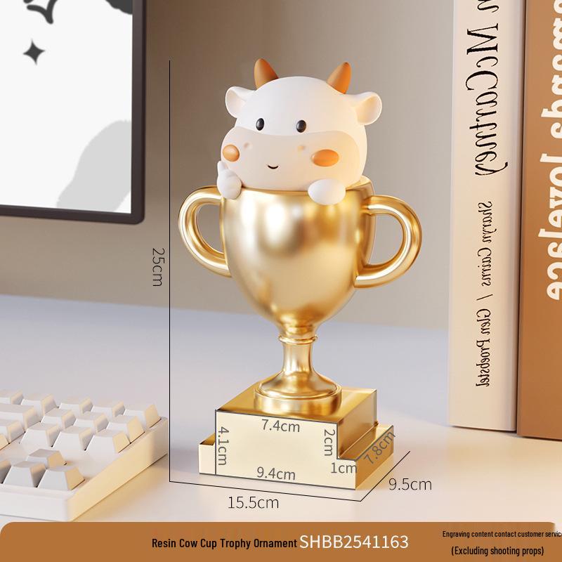 Creative Sunflower Trophy Figurine: Cute, Funny Resin Desktop Decoration with Engravable Gift Option