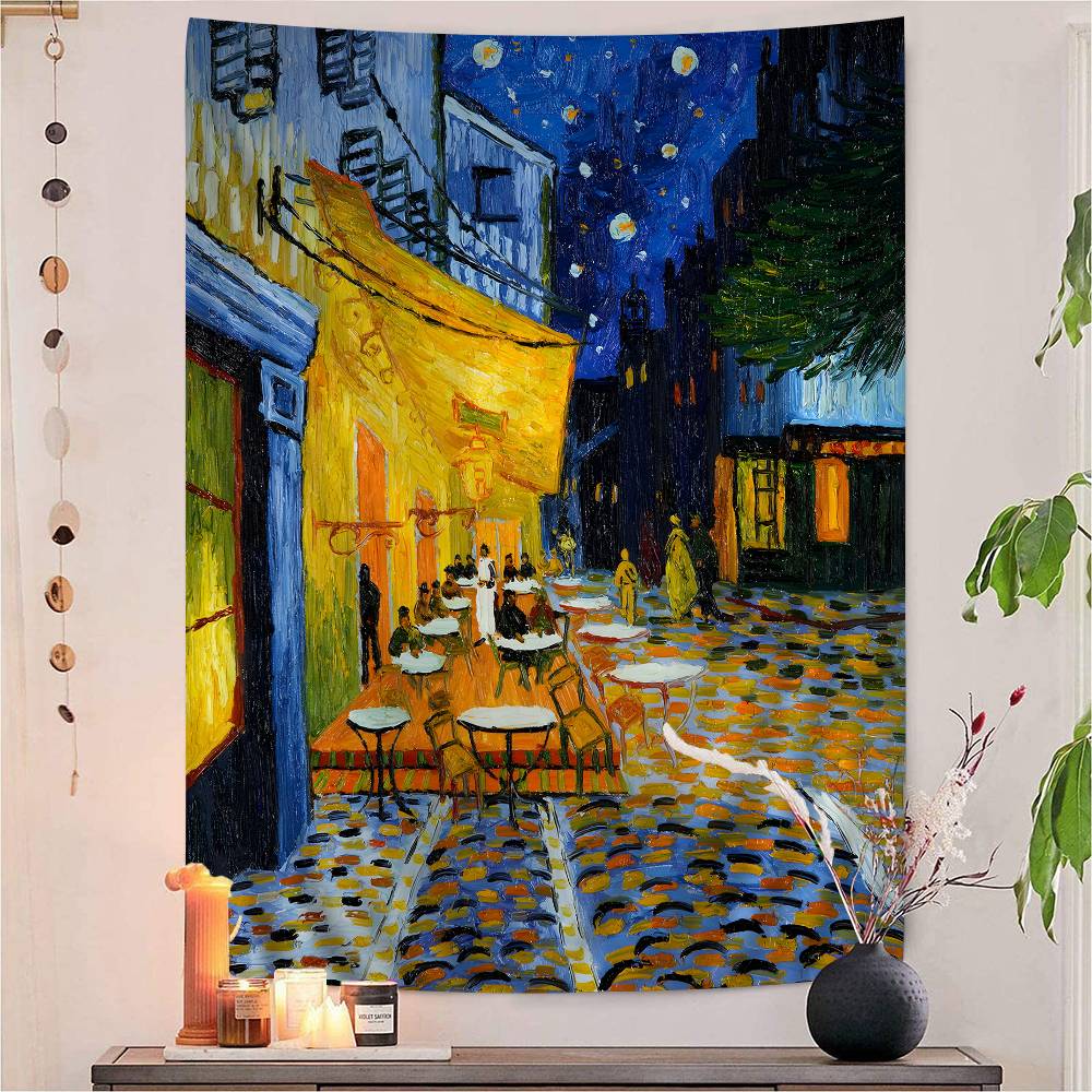 Vincent Willem Van Gogh Painting Hanging Bohemian Tapestry Hanging Tarot Hippie Wall Rugs Dorm Japanese Tapestry