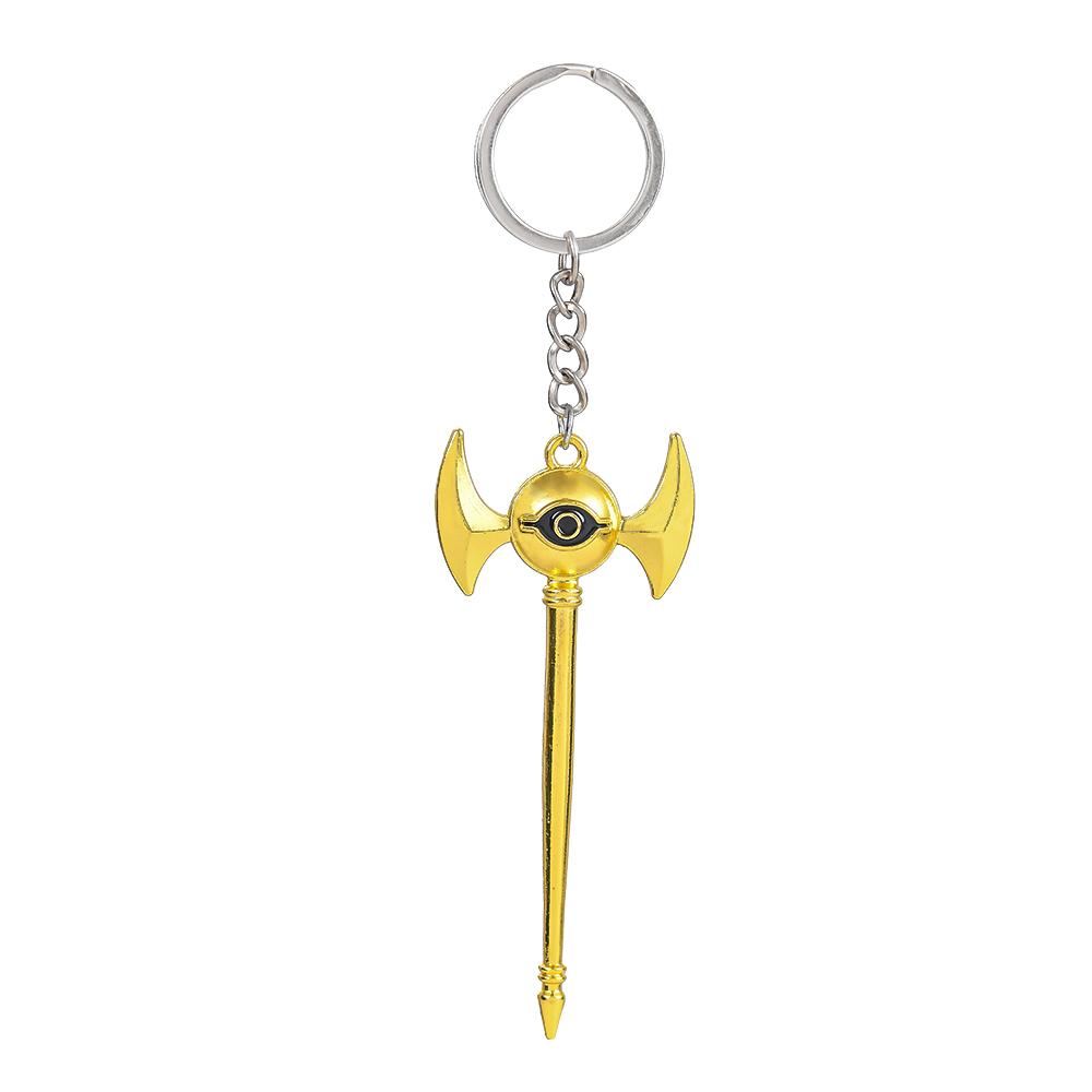 Anime Yu-Gi-Oh Keychain Yugi Muto Millenium Puzzle Millennium Wheel Wisdom Pendant Necklace for Women Men Car Keyring Jewelry