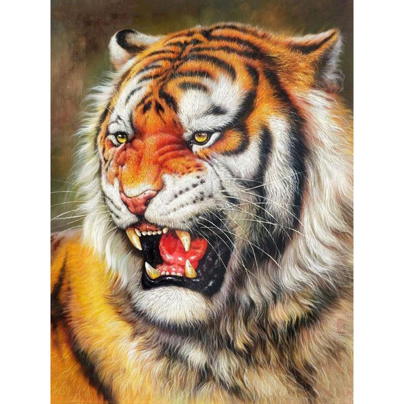 5D DIY Diamond Painting Tiger Full Round Drill Diamond Embroidery Animals Rhinestone Mosaic Cross Stitch Kits Home Decor Gift