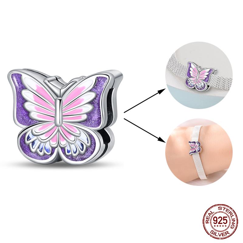 925 Silver Double Lucky Clover Guardian Lotus Flat Beads Fit Qikaola 925 Bracelets Fine DIY Jewelry For Women