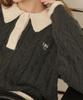 MICANE Dazzling Wool Twist Collar Knit