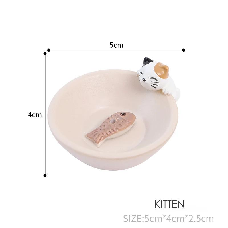 Cute Incense Stick Burner Ash Catcher Incense Holder Aromatherapy Plate Resin Rabbit Puppy Ornament for Home Spa Decoration