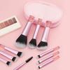 10/12Pcs Mini Makeup Brush Set Powder Eyeshadow Foundation Blush Blender Concealer Beauty Portable Makeup Tool Brush Travel Kit