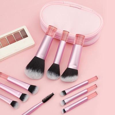 10/12 Pièces Mini Set de Pinceaux de Maquillage Poudre Fard à Paupières Fond de Teint Blush Estompeur Correcteur Beauté Outil de Maquillage Portable Kit de Voyage
