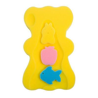1.8in Thickness Baby Bath Sponge Mat Rubbing Skid Proof Soft Cartoon Shape Thicken Baby Bathing