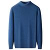 Men's 100% Pure Wool High Neck Loose Sweater - Warm, Thick Autumn/Winter Base Layer 