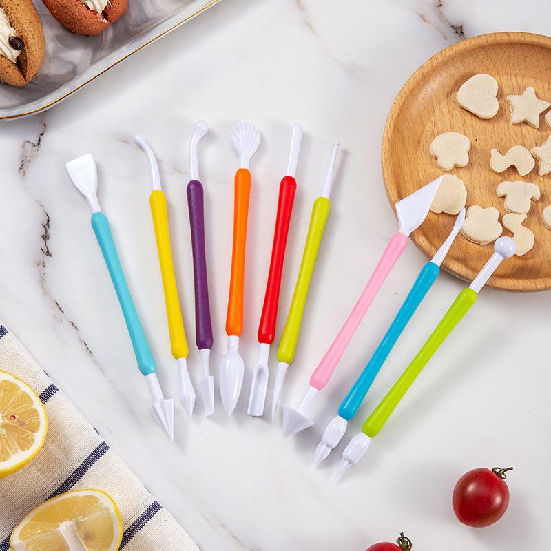BEPAN Home Kitchen Baking Tools Fondant Tool Set Engraving Pen Chocolate Cake Flower Pen Kitchen Cream Pen Food Production