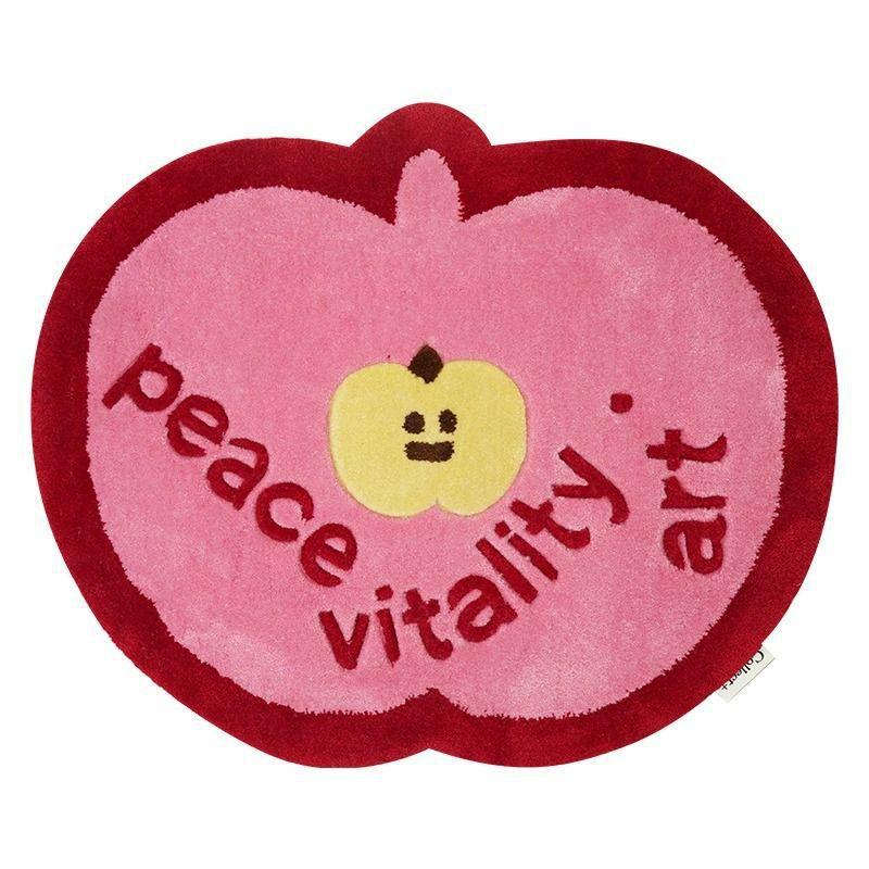 

Christmas Eve Bedroom Bed Rug Room Floor Mat Before Bed Plush Material Abnormal-shaped Indoor Entry Blanket Ins 60 * 73cm