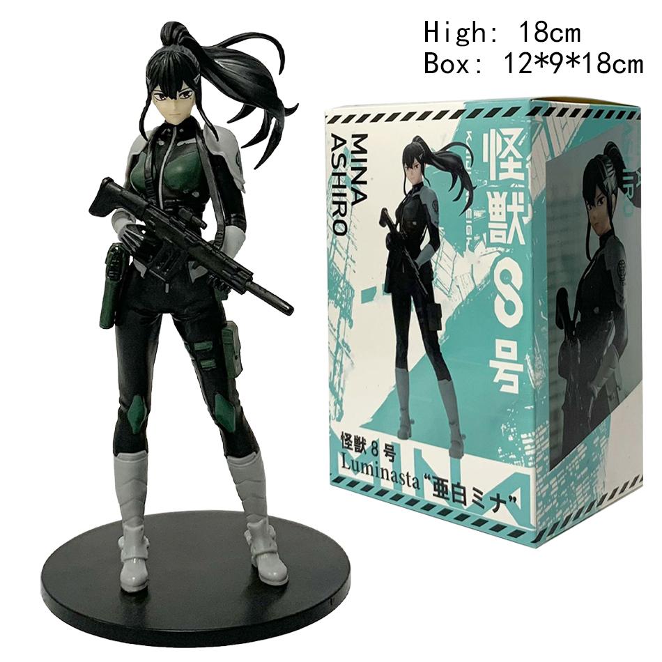 Anime KAIJU NUMBER EIGHT Kaiju No. 8 Kafka Hibino Reno Mina Anime Action Figures Hobbies Toys Desk Decorations 19cm