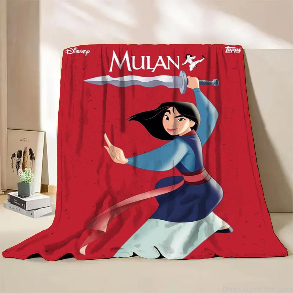 Disney Mulan Flannel Throw Blankets for Bed Sofa Home Bedroom Office Travel Children's Cover Blanket Kids Winter Warm Soft Gifts