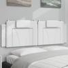 Vidaxl Headboard Pillow, White, 160 Cm, Faux Leather