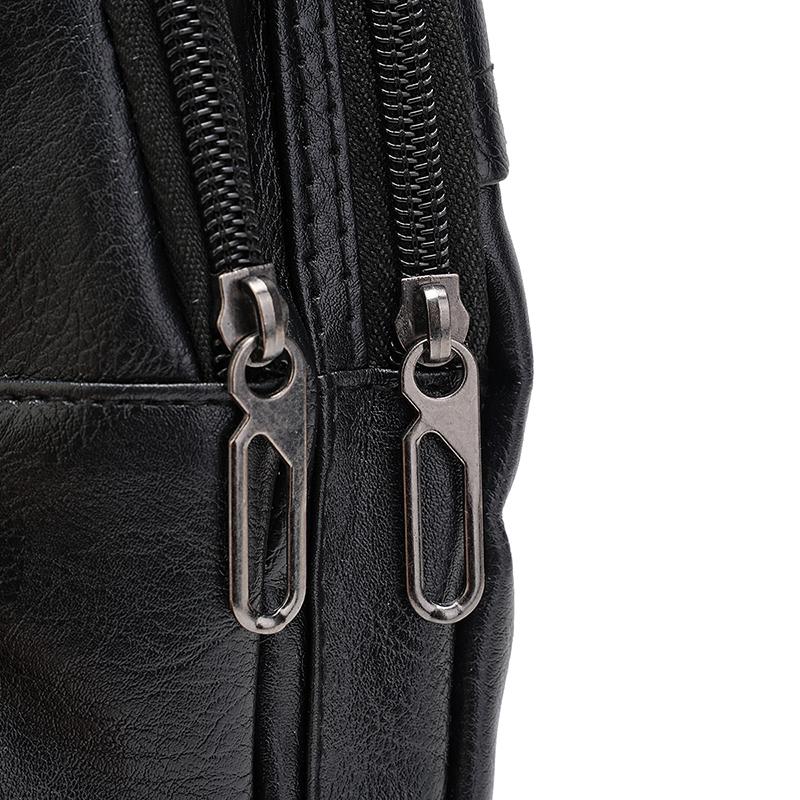 Chest Bag Vintage Soft Leather Crossbody Bag Men's Business Shoulder Bag