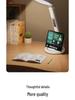 LED Desk Lamp: Eye Protection, Bedside & Study Light for College Dorm; Night Light with Charging & Timer; Compact & Stylish Design