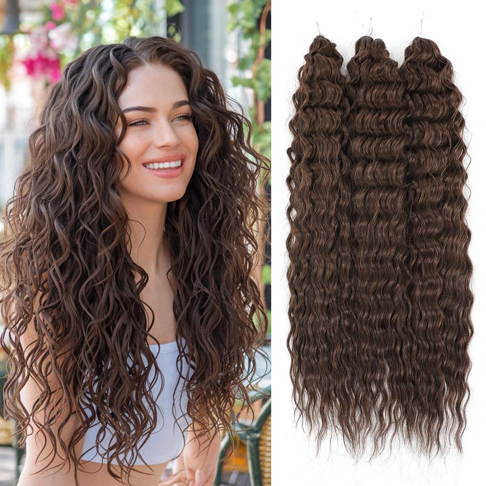 Per Crochet a Twist Sintetico Resistente al Calore Macchina Trama Doppia 22 Pollici 300g 3Pz/Lotto#1B #4 BUG2 Estensioni Trama Onda d'Acqua