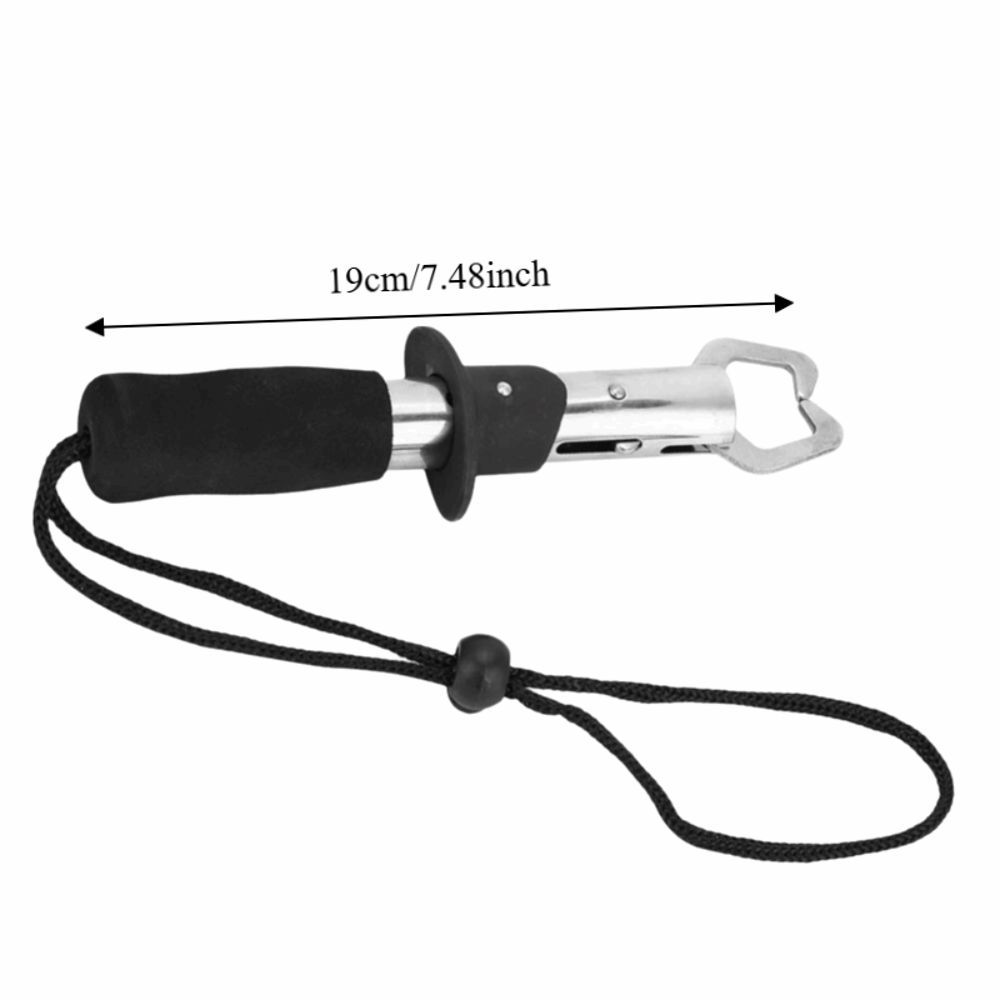 2PCS EVA  Handle Fish Lip Grabber Stainless Steel Fishing Grabber  Saltwater Fishing