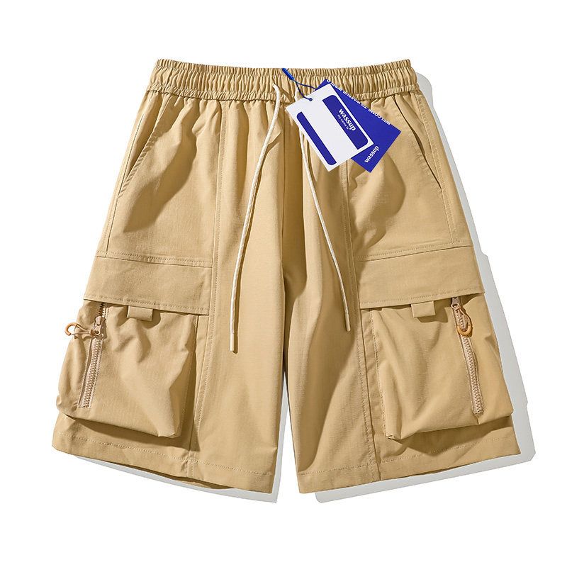 Wassup Trendy Summer Retro Multi-Pocket Cargo Shorts Men's Street Style Loose Versatile Sports Shorts