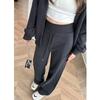 Autumn 2025 Women's High-Waisted Wide-Leg Floor-Length Sweatpants: Loose-Fit, Casual, Draped Style.