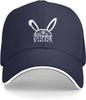 Happy Easter Bunny Paw Print Baseball Cap Polyester Casual Adjustable Sun Protection Hat