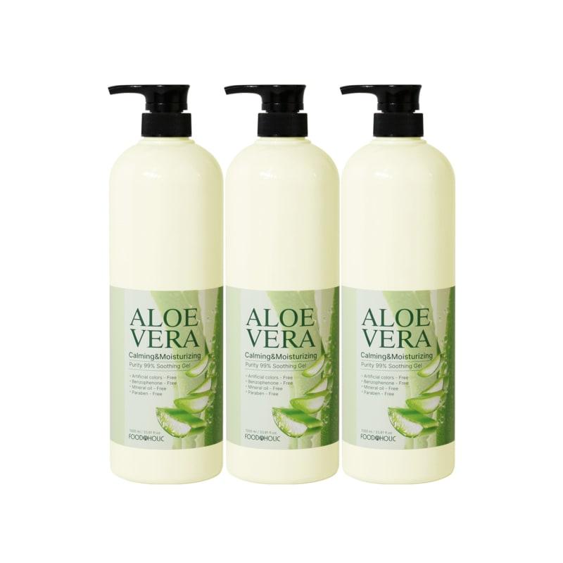 

(3ea) Foodaholic Aloe Vera Soothing Gel 1000ml / Pump-type large capacity soothing gel containing purslane extract