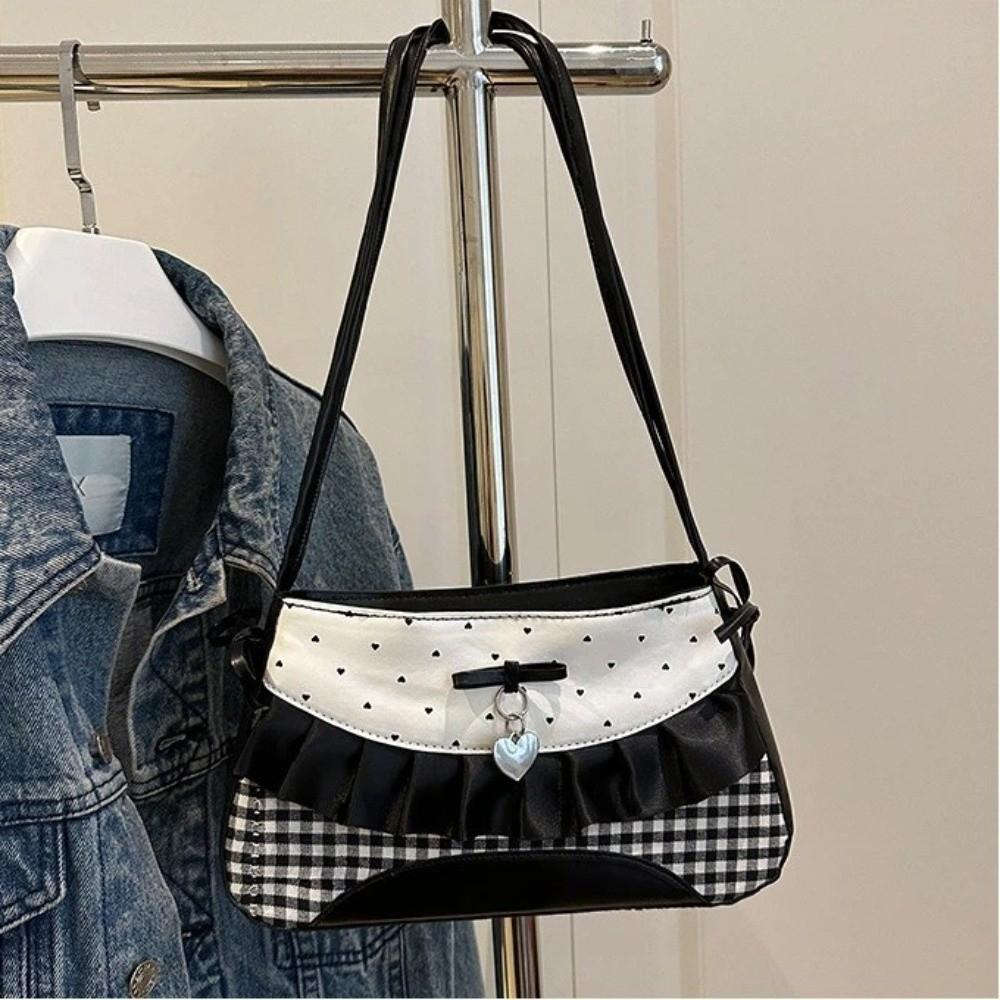 Fashion Sweet Bow Shoulder Bag Korean Style Lace Underarm Bags Tote Bag Women