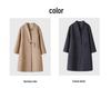 2025 Women's Mid-Length Wool Coat with Stand-Up Collar - Double-Faced Cashmere for Autumn/Winter