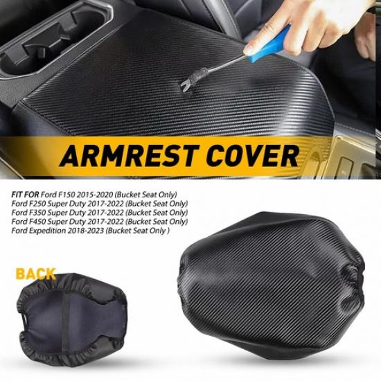 Armpad Center Console Armrest Cover For Ford F150 2015-20 Leather EOOH