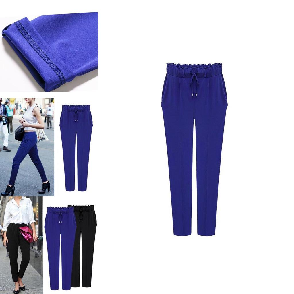 Comfortable Women Harem Pants Long Trousers With Drawstring And Breathable Fabric